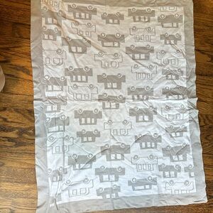 Adorable car print pottery barn baby blanket